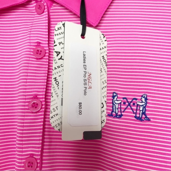 EP NY Golf Fine Stripe Polo Short Sleeve Top NWT M - Picture 7 of 8